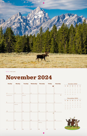 Local Moose of Jackson Hole 2024 13 Month Moose Calendar